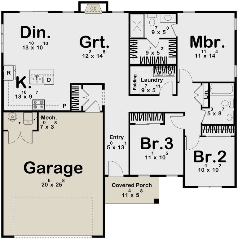 House Plan House Plan #32534 Drawing 1