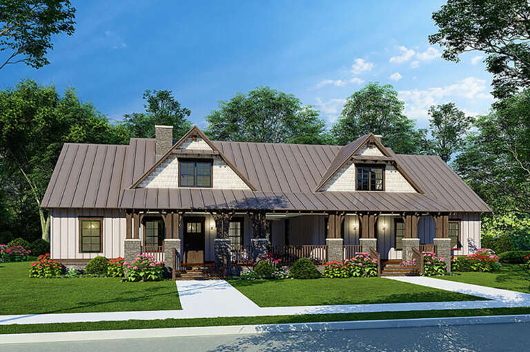 House Plan House Plan #32536 Angled Front Elevation