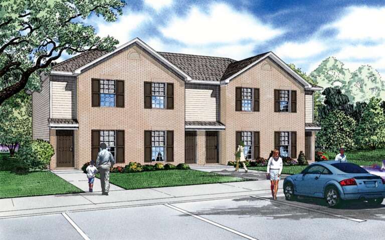 Fourplex Images Traditional Fourplex Plan - 829 Square Feet, 2 Bedrooms, 1.5 Bathrooms ...