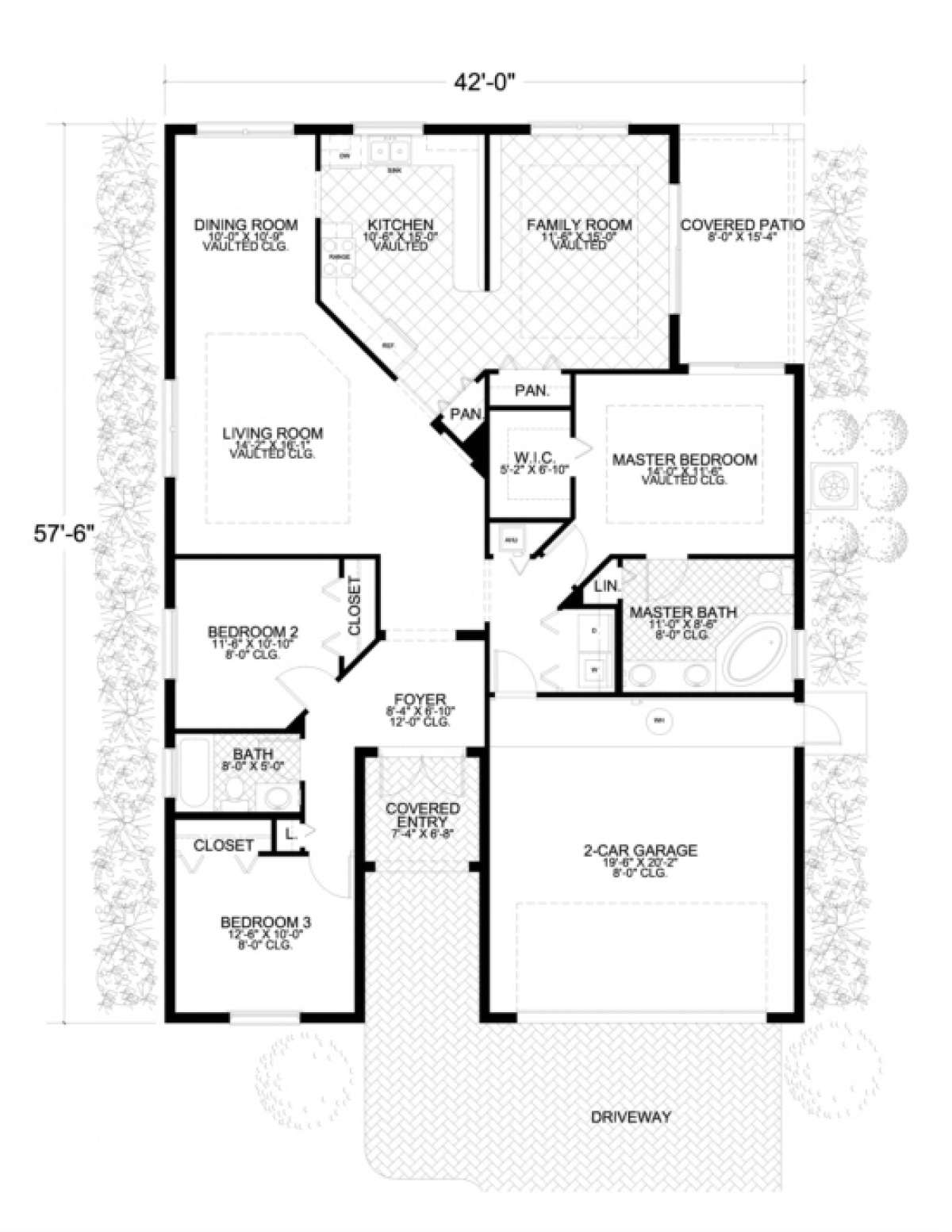 Floorplan 1 for House Plan #168-00013