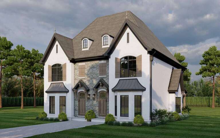 House Plan House Plan #32540 Angled Front Elevation