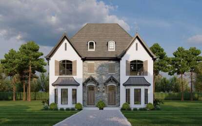 French Country House Plan #110-01128 Elevation Photo
