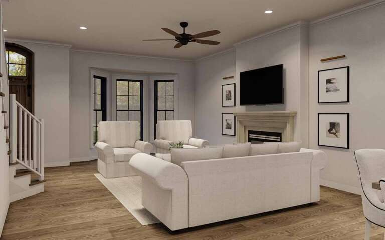 Mid century French Country Cane-Back Armchair-vintage