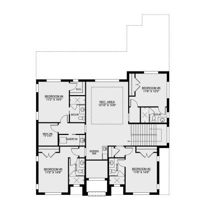 Second Floor for House Plan #207-00157