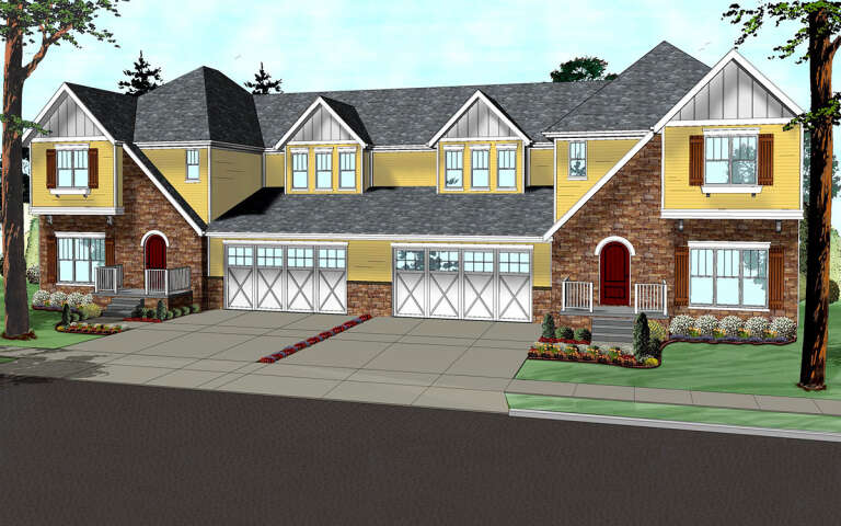 House Plan House Plan #32543 Angled Front Elevation