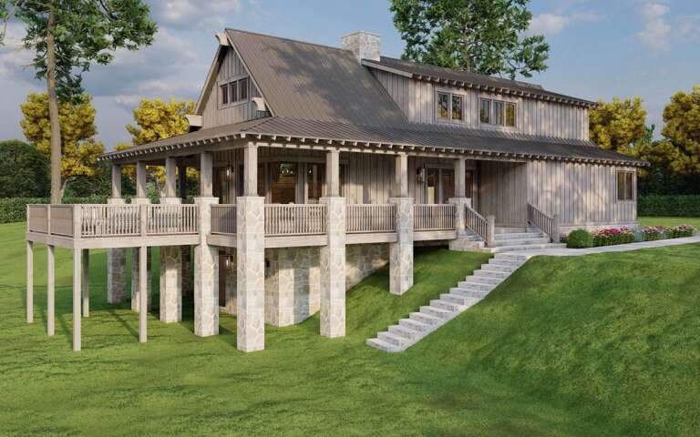 House Plan House Plan #32544 Angled Front Elevation