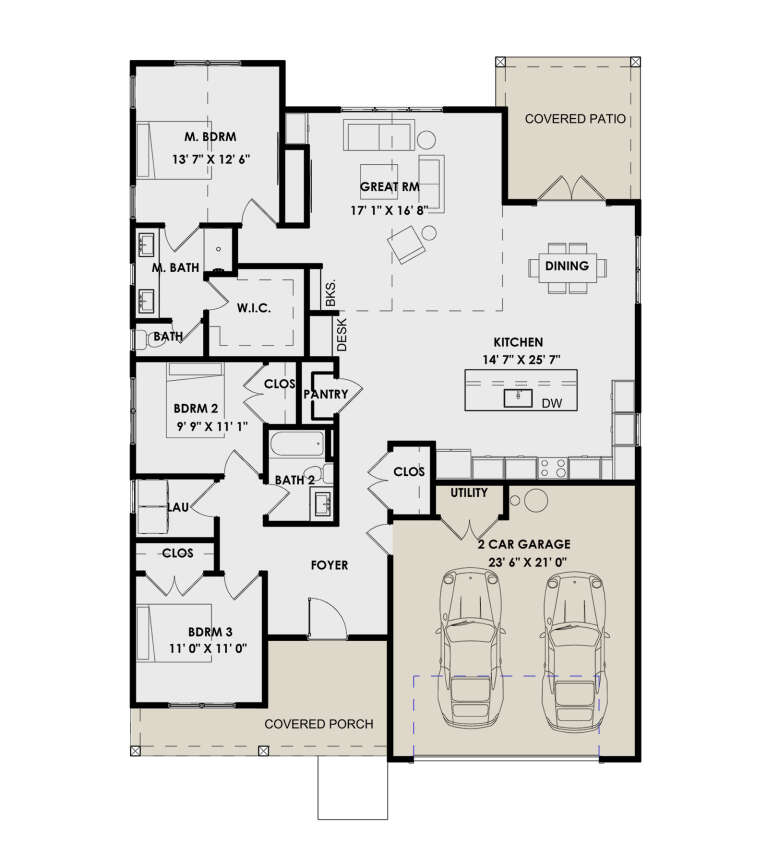 House Plan House Plan #32546 Drawing 1