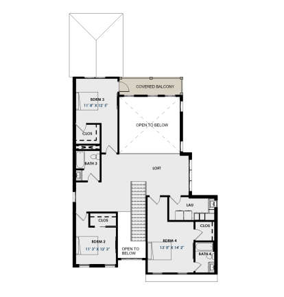 Second Floor for House Plan #9185-00027