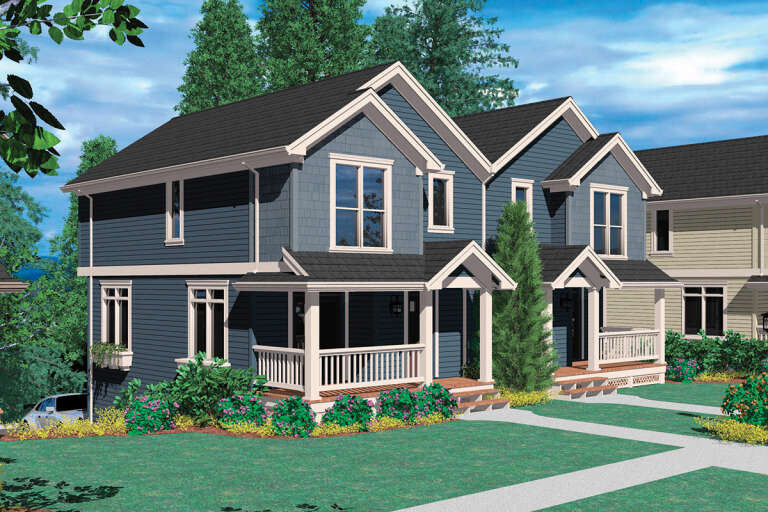 House Plan House Plan #32548 Angled Front Elevation