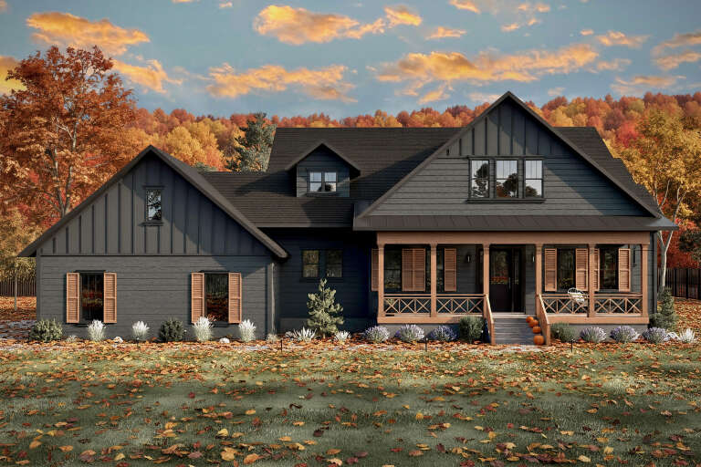 House Plan House Plan #32550 Front Elevation - Fall