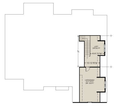 Optional Second Floor for House Plan #6849-00167