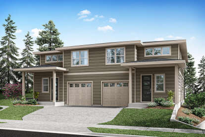 Modern House Plan #035-01115 Elevation Photo