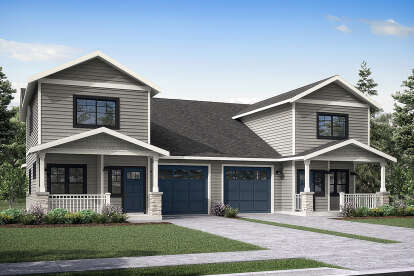 Craftsman House Plan #035-01116 Elevation Photo