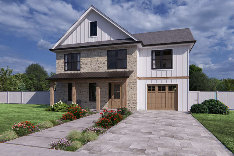 House Plan House Plan #32560 Angled Front Elevation