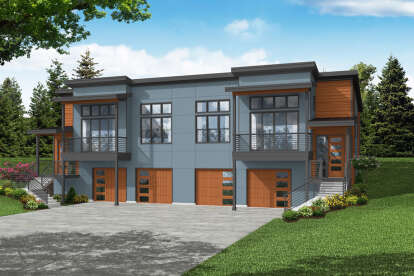 Modern House Plan #035-01117 Elevation Photo