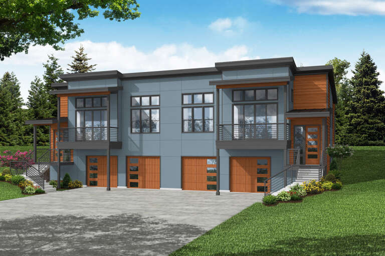 House Plan House Plan #32561 Angled Front Elevation