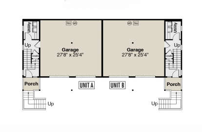 Lower Floor for House Plan #035-01117