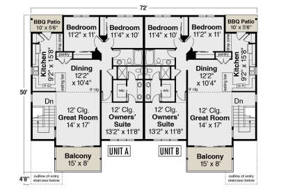 Main Floor for House Plan #035-01117