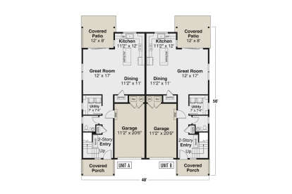 Main Floor  for House Plan #035-01118