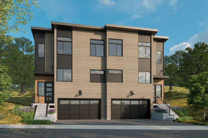 Modern House Plan #035-01119 Elevation Photo