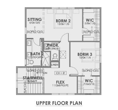 Second Floor for House Plan #7011-00004