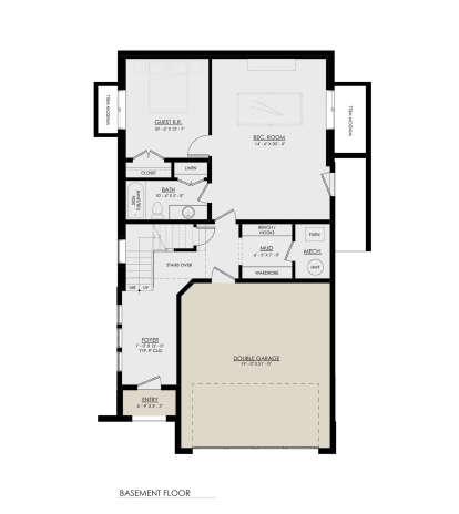 Lower Floor for House Plan #8937-00106