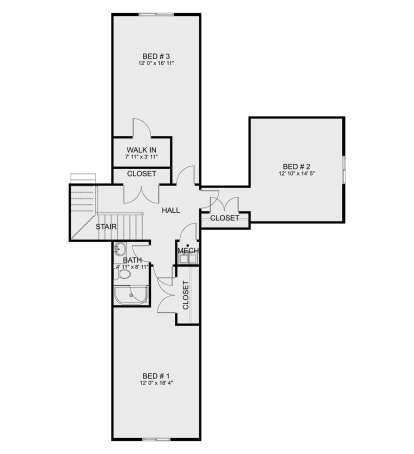 Second Floor for House Plan #2802-00351