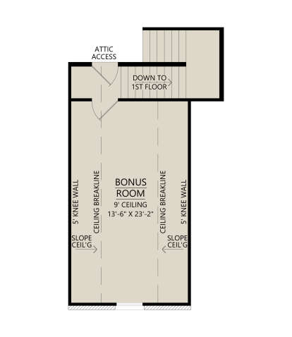 Optional Bonus Room for House Plan #4534-00138