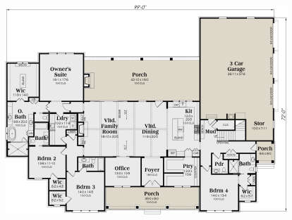 Main Floor  for House Plan #009-00434