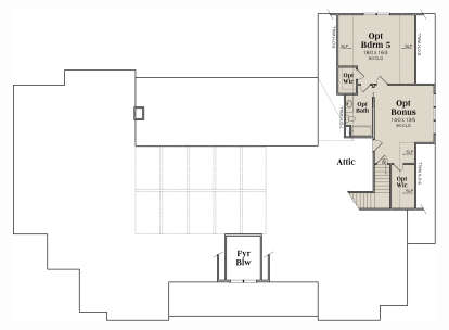Optional Second Floor for House Plan #009-00434