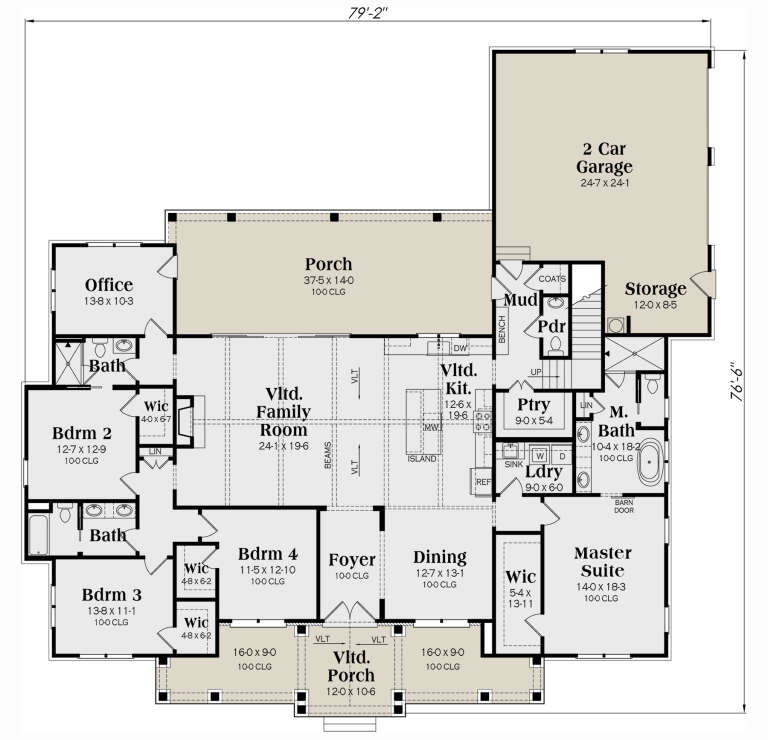 House Plan House Plan #32574 Drawing 1