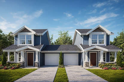 Craftsman House Plan #035-01121 Elevation Photo