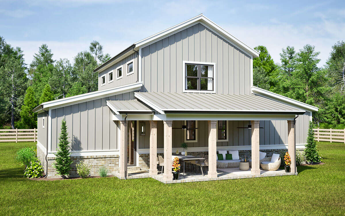 Barn Plan - 2,057 Square Feet, 2 Bedrooms, 2 Bathrooms | Floor Plan  #2080-00004 | America's Best House Plans, image size:1200x750