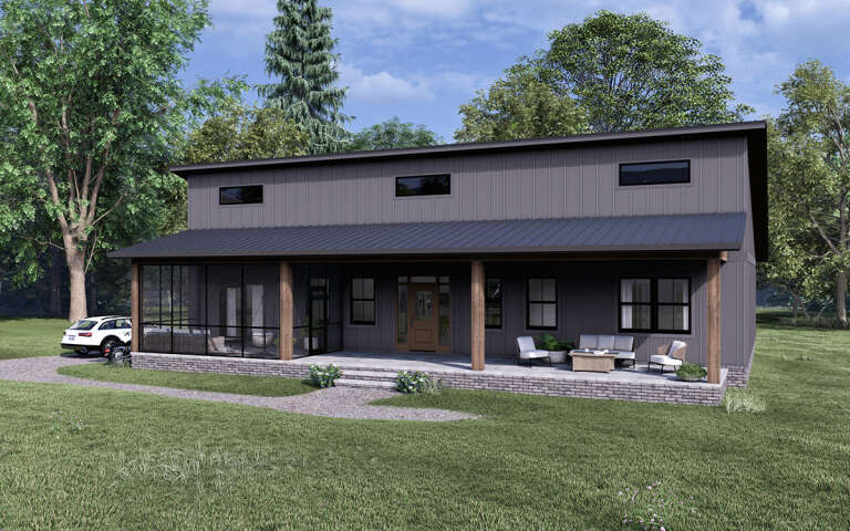 House Plan House Plan #32577 Angled Front Elevation