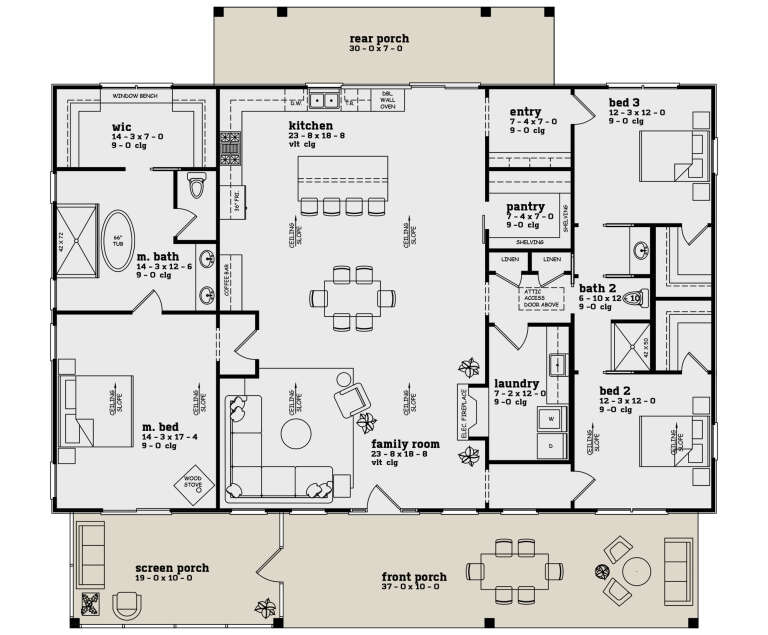 House Plan House Plan #32577 Drawing 1