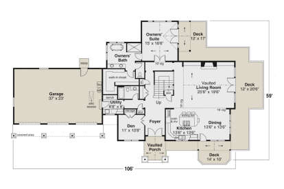 Main Floor  for House Plan #035-01122