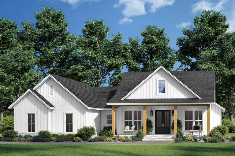 House Plan House Plan #32583 Angled Front Elevation