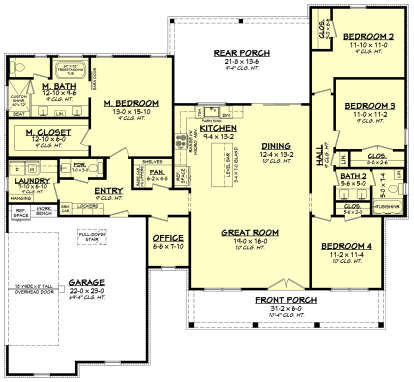 Main Floor  for House Plan #041-00383
