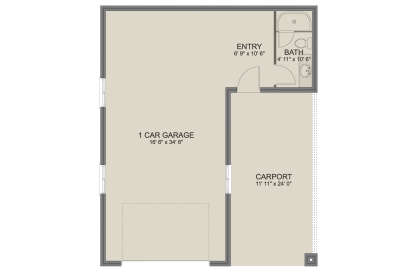 Garage Floor for House Plan #2802-00354