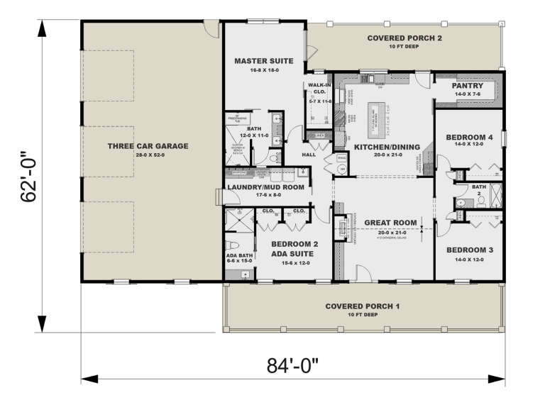 House Plan House Plan #32588 Drawing 1