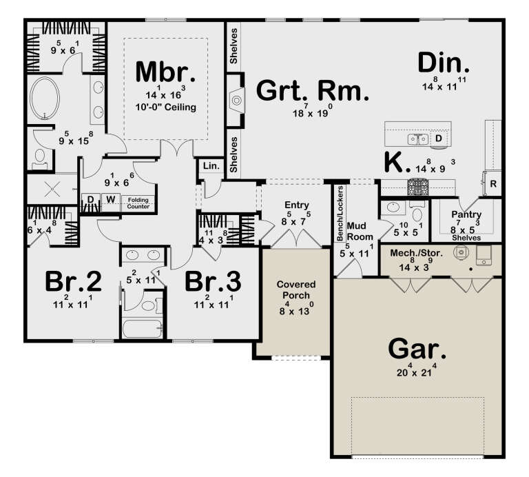 House Plan House Plan #32590 Drawing 1