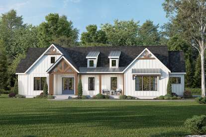 Modern Farmhouse House Plan #009-00436 Elevation Photo