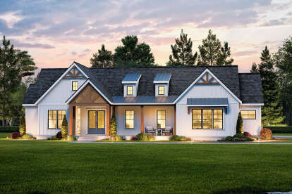 Modern Farmhouse House Plan #009-00436 Elevation Photo