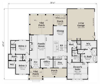 Main Floor  for House Plan #009-00436