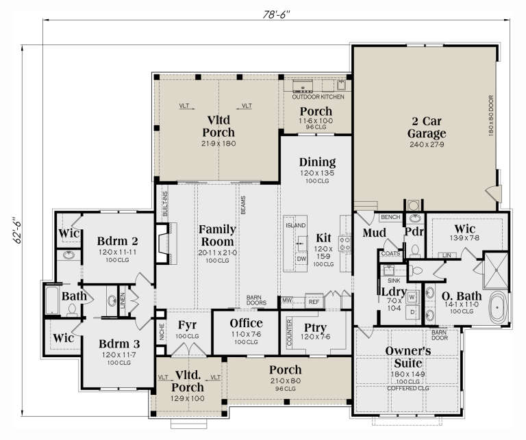 House Plan House Plan #32593 Drawing 1