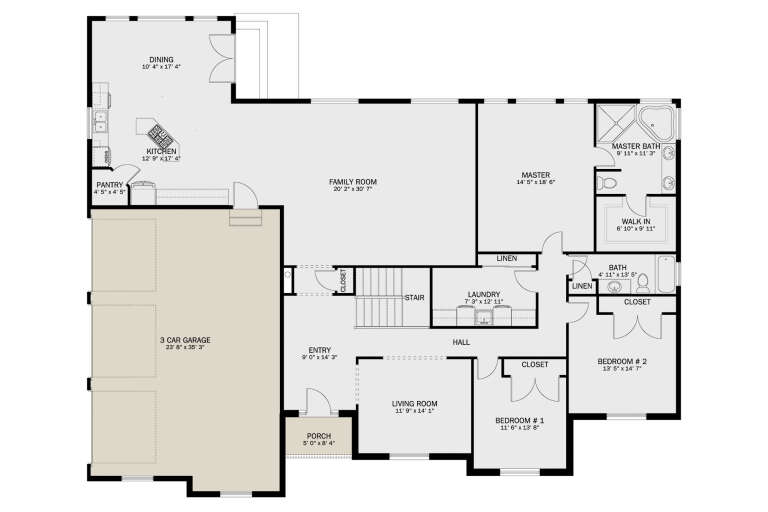 House Plan House Plan #32594 Drawing 1