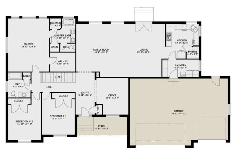 House Plan House Plan #32596 Drawing 1