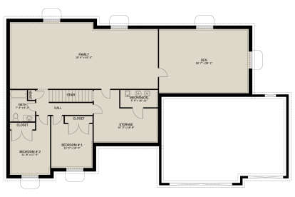 Basement for House Plan #2802-00358