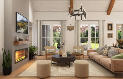Modern Farmhouse House Plan #041-00384 Additional Photo