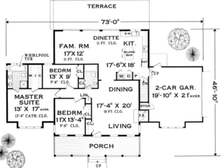 House Plan House Plan #326 Drawing 1